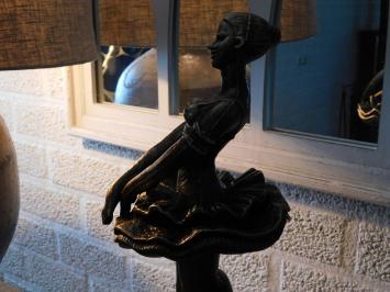 Statue einer Ballerina, Gusseisen, Bronze Look, Heimdekoration