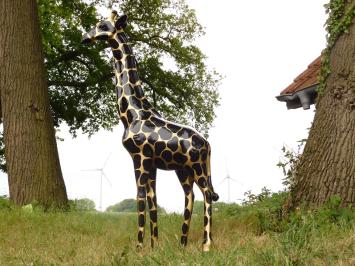 Bild Giraffe, lebensgroß, große Tierstatue, Kunststoff