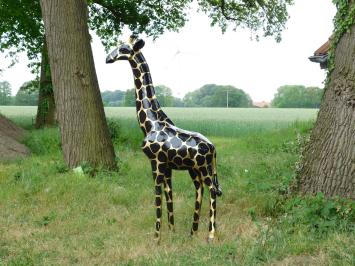 Bild Giraffe, lebensgroß, große Tierstatue, Kunststoff