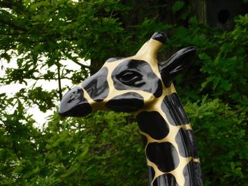 Bild Giraffe, lebensgroß, große Tierstatue, Kunststoff