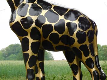 Bild Giraffe, lebensgroß, große Tierstatue, Kunststoff