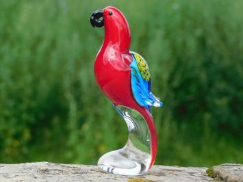 Glazen beeld Papegaai, In Kleur, Glassculptuur