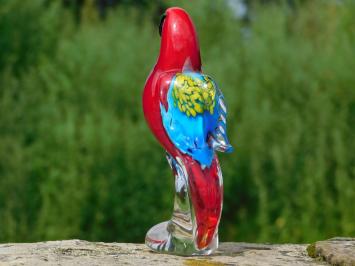 Glazen beeld Papegaai, In Kleur, Glassculptuur