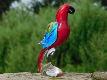 Glazen beeld Papegaai, In Kleur, Glassculptuur