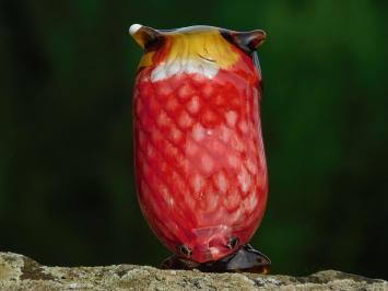 Glazen beeld Uil, In Kleur, Glassculptuur