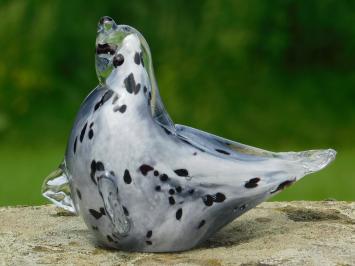 Glazen beeld Zeehond, In Kleur, Glassculptuur