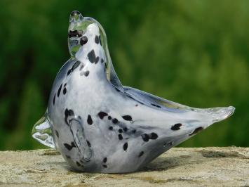 Glazen beeld Zeehond, In Kleur, Glassculptuur