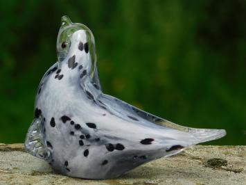 Glazen beeld Zeehond, In Kleur, Glassculptuur