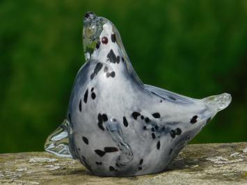 Glazen beeld Zeehond, In Kleur, Glassculptuur