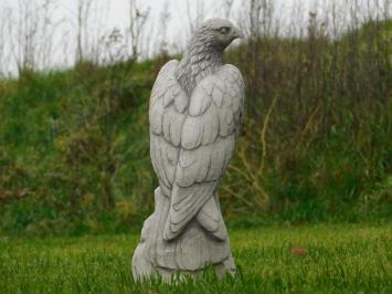 Havik van Steen - Wit met Grijs - Dierensculptuur