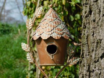 Hangend Vogelhuisje - 60 cm - Incl. haak - Koperlook