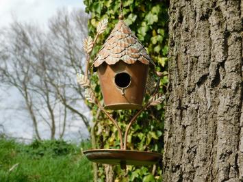 Hängendes Vogelhaus - 60 cm - Inkl. Haken - Kupferoptik