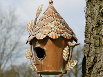 Hangend Vogelhuisje - 60 cm - Incl. haak - Koperlook