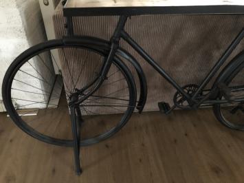 Ssidetable, fiets metaal met houten tafelblad