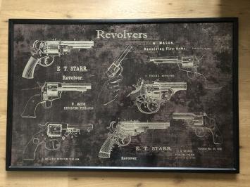 Kunst auf Holz, ein bekannter Revolver