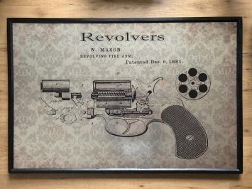 Kunst auf Holz, ein bekannter Revolver