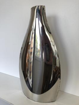 Flache Vase aus Nickel, schönes separates Design