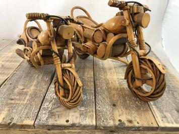 Set handgemaakte houten motoren, lowriders