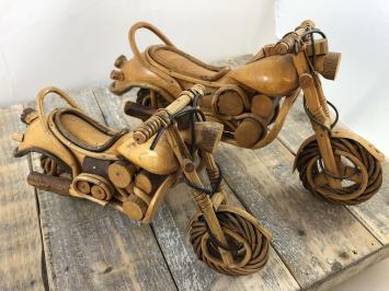 Set handgemaakte houten motoren, lowriders