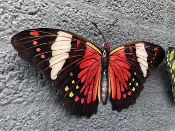 Prachtige set wandvlinders, mooi in kleur en uit metaal