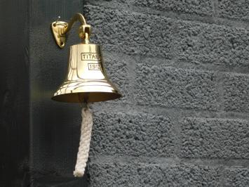 Glocke 'Titanic 1912' mit Seil, Messing, S