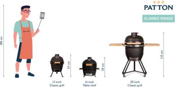 Kamado, Eiergrill, 13'', für Camping, den Balkon oder den Garten!