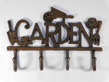 Garderobenständer GARDEN, 4-Haken, Gusseisen Braun