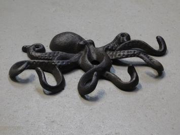 Kleiderständer Octopus, 6 Haken, Gusseisen, dunkelbraun