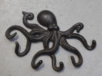 Kleiderständer Octopus, 6 Haken, Gusseisen, dunkelbraun