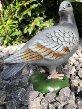 Schöne Statue, in Farbe, einer Taube, aus Gusseisen, schön