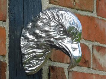 Wandornament Kopf Adler in Aluminium, sehr schönes Design