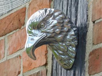 Wandornament Kopf Adler in Aluminium, sehr schönes Design