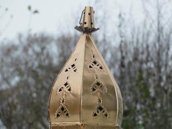 Grote Metalen Lantaarn met Glas, Staand of Hangend