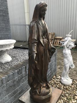 Marienstatue, Kupfer-Look, Gartenstatue Maria groß, exklusive Mutter Maria / Madonna