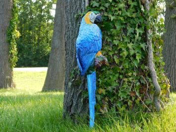 Papageienstatue, Wanddekoration, große Gartenstatue, bunt