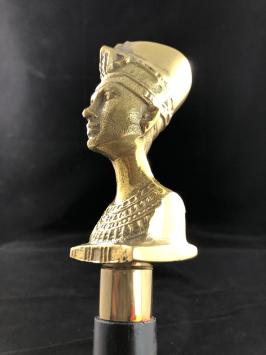 Wandelstok, met messing hoofd van een Pharaoh