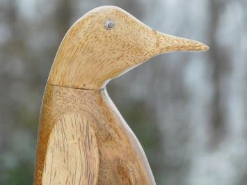 Statue Pinguin, Teakholz, Holzskulptur