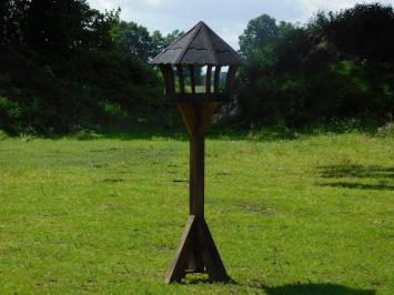 Handgefertigtes Vogelfutterhaus, groß, 190 cm, Holz