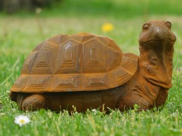 Tuinbeeld schildpad, gietijzer, groot beeld in detail