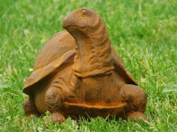 Gartenskulptur Schildkröte, Gusseisen, große Skulptur im Detail