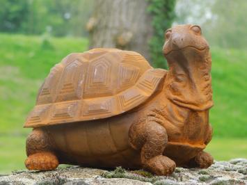 Gartenskulptur Schildkröte, Gusseisen, große Skulptur im Detail