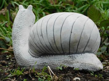 Steinschnecke - 30 cm - Weiß mit Grau