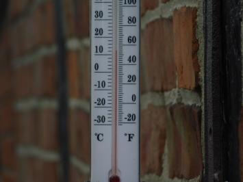 Thermometer mit französischer Lilie - Gusseisen - wetterfest