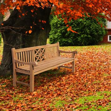 Gartenbank / Parkbank, Teak, Holzbank groß