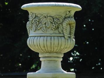 Gartenvase mit Weintrauben - 50 cm - Stein - klassisch französisch