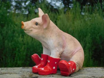 Gartenstatue Schwein, Tierstatue, Comicfigur, Gartenzubehör