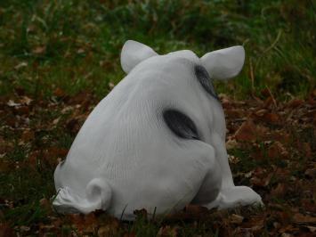 Statue / Gartenbild Schwein mit schwarzen Flecken, realistisches Tierstatue