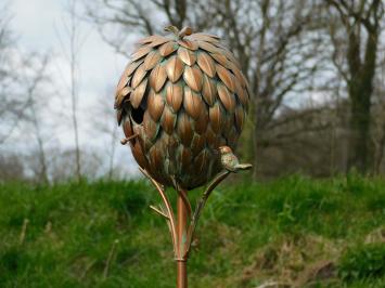 Vogelhaus stehend - 170 cm - Gartenstab - Kupferoptik