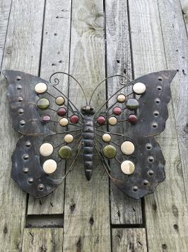 Schöner dekorativer Schmetterling, Wanddekoration, aus Metall