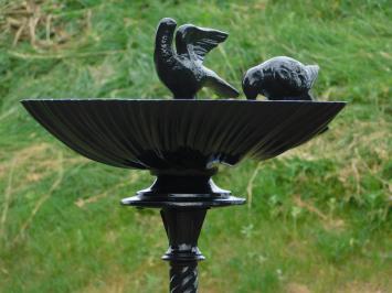 Vogelbad staand, aluminium, zwart, tuin inrichten, klassiek